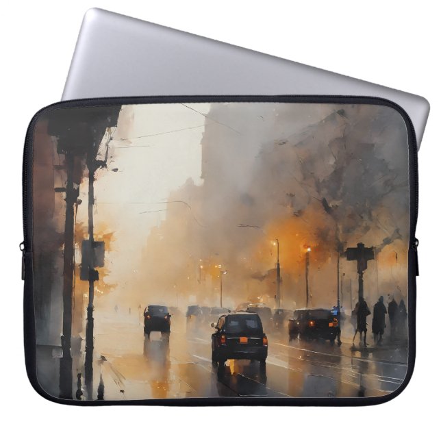 Funda Para Portátil Noche urbana Misty (Frente)