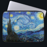 Funda Para Portátil Noche Van Gogh Starry. Arte vintage impresionista<br><div class="desc">Van Gogh "La noche estrellada" funda para ordenador portátil.</div>
