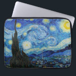 Funda Para Portátil Noche Van Gogh Starry. Arte vintage impresionista<br><div class="desc">Van Gogh "La noche estrellada" funda para ordenador portátil.</div>