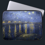 Funda Para Portátil Noche Van Gogh Starry Sobre El Ródano<br><div class="desc">Noche estrellada de Vincent Van Gogh sobre la obra maestra del Ródano de alrededor de 1888,  obra de arte de impresionistas de época sobre productos de la actualidad de Zazilicious</div>