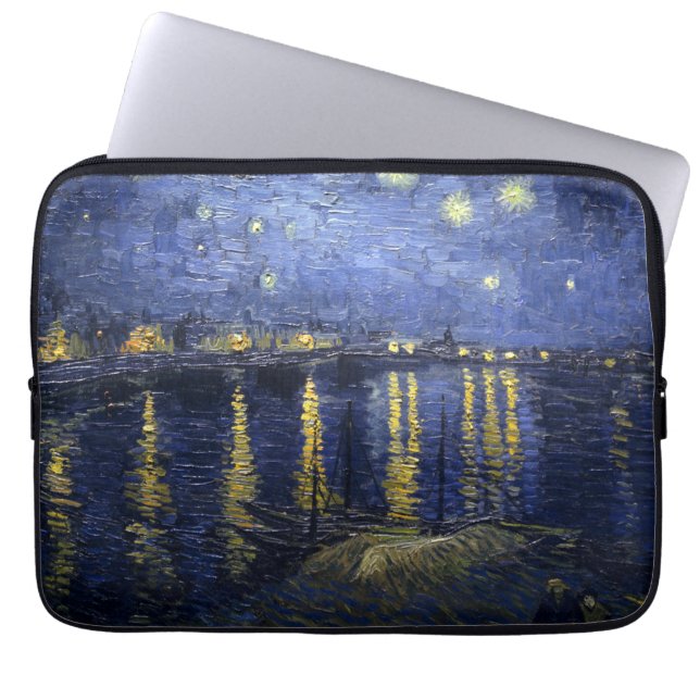 Funda Para Portátil Noche Van Gogh Starry Sobre El Ródano (Frente)