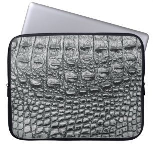 Funda Para Portátil Noir cocodrilo: Mistique de cuero negro
