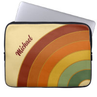Nombre de arcoiris retro silenciado y con capas de