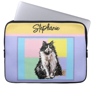 Funda Para Portátil Nombre de Chicas rosados para pasteles de gato de