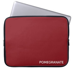 Funda Para Portátil Nombre de color rojo granado