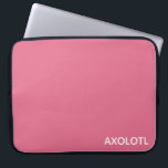 Funda Para Portátil Nombre de color rosa Axolotl<br><div class="desc">Nombre de color rosa Axolotl</div>