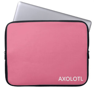 Funda Para Portátil Nombre de color rosa Axolotl