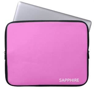 Funda Para Portátil Nombre de color rosa de zafiro