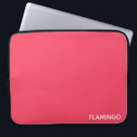 Funda Para Portátil Nombre de color rosa flamenco<br><div class="desc">Nombre de color rosa flamenco</div>