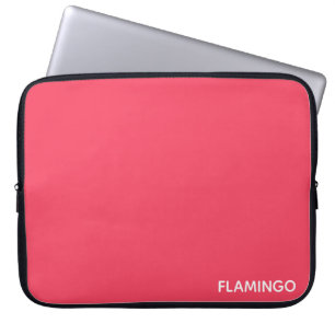 Funda Para Portátil Nombre de color rosa flamenco