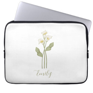 Funda Para Portátil Nombre de Flor Silvestre Personalizado