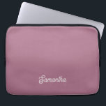 Funda Para Portátil Nombre de guión rosa elegante<br><div class="desc">Esta funda de portátil rosa personalizada con el nombre que elija es moderna y elegante. Todos los colores se pueden cambiar si lo deseas.</div>