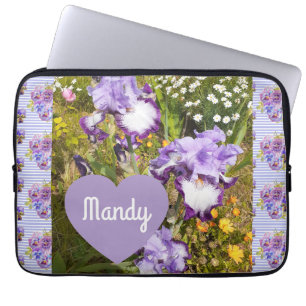 Funda Para Portátil Nombre de los Chicas de cumpleaños de las flores p