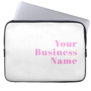 Funda Para Portátil Nombre de negocio moderno editable o nombre y apel