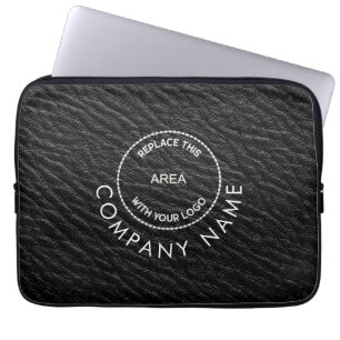 Funda Para Portátil Nombre del logotipo de la compañía simple Efecto d