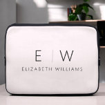 Funda Para Portátil Nombre del Monograma Minimalista Moderno Rosa Rubo<br><div class="desc">Mejore el estilo y la protección de su iPad con nuestra elegante y clásica funda para iPad Minimalista. Combinando sofisticación atemporal con minimalismo contemporáneo, este accesorio de diseño meticuloso eleva la experiencia de tu tablet. Diseñado con precisión y atención a los detalles, esta manga para iPad no es sólo un...</div>