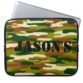 Funda Para Portátil Nombre del personalizado del camuflaje