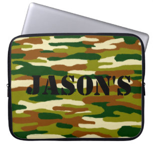 Funda Para Portátil Nombre del personalizado del camuflaje