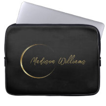 Nombre del personalizar y Monograma inicial de oro