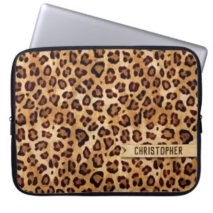 Funda Para Portátil Nombre para añadir impresión de leopardo de la t
