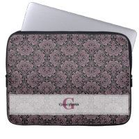 Nombre personalizado 1920s Fronteras florales Rosa