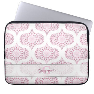 Funda Para Portátil Nombre personalizado Bonito rosa 70 Confetti Lace