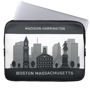 Funda Para Portátil Nombre personalizado Boston Massachusetts