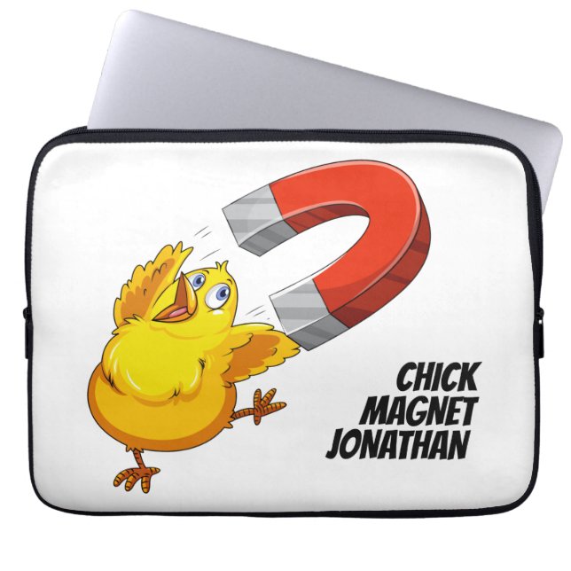 Funda Para Portátil Nombre personalizado Chick Magnet (Frente)