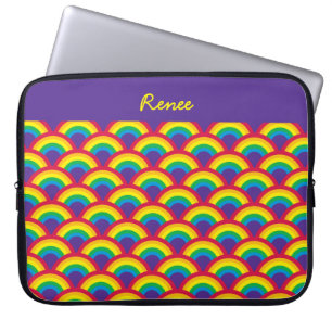 Funda Para Portátil Nombre personalizado de la escala de sirenas arcoi