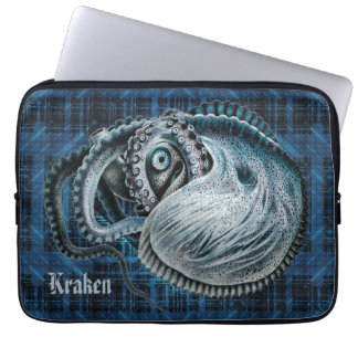 Funda Para Portátil Nombre personalizado de pulpo calamar nautilo argo