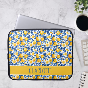 Funda Para Portátil Nombre personalizado del fruto tropical del patrón