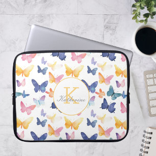 Funda Para Portátil Nombre personalizado del patrón colorido de color