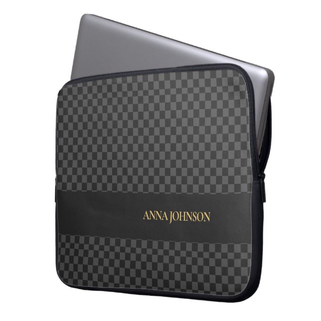 Funda Para Portátil Nombre personalizado del patrón controlado (Anverso izquierdo)