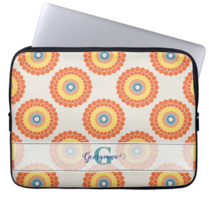 Funda Para Portátil Nombre Personalizado Egeo Summer Radiant Dot Manda