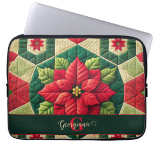 Funda Para Portátil Nombre Personalizado Festividad Patchwork Floral P