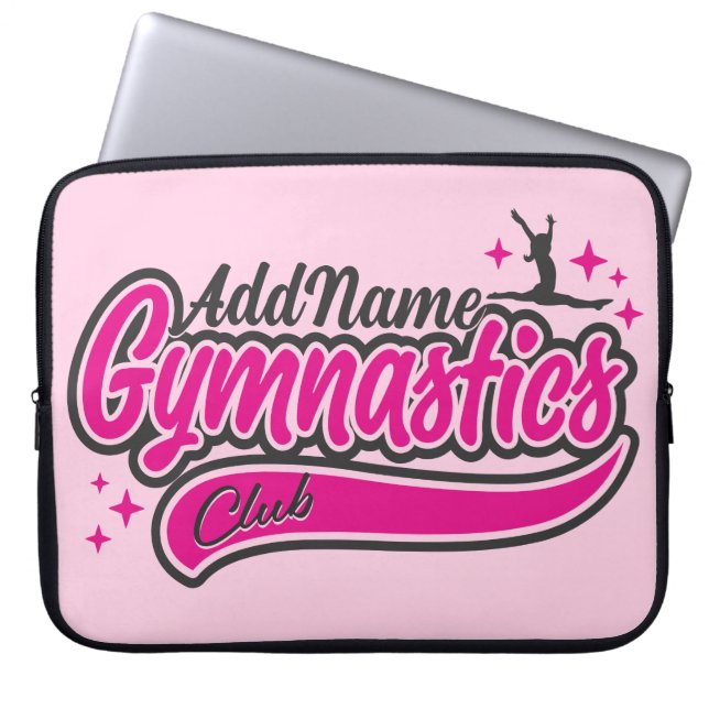 Funda Para Portátil NOMBRE personalizado Gimnasia de salto dividido de (Frente)