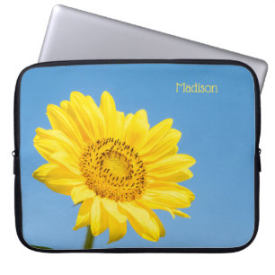 Funda Para Portátil Nombre personalizado Girasol