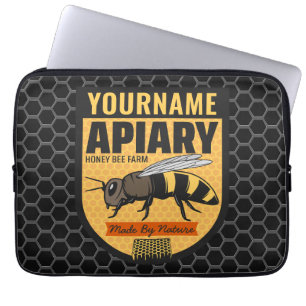 Funda Para Portátil NOMBRE personalizado Granja de colmenas amorosas d