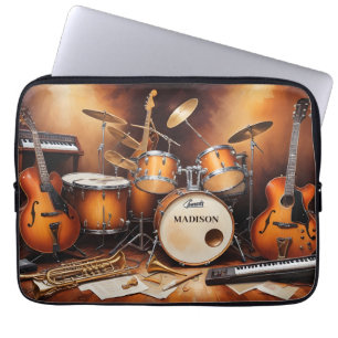 Funda Para Portátil Nombre personalizado Instrumentos musicales
