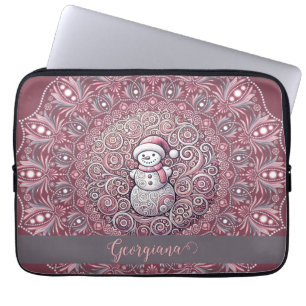 Funda Para Portátil Nombre personalizado lindo Manala singulares rosad