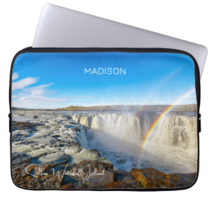 Funda Para Portátil Nombre personalizado Selfoss Waterfall, Islandia