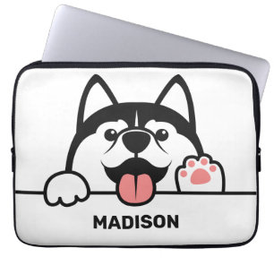 Funda Para Portátil Nombre personalizado Siberian Husky cutto