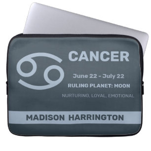 Funda Para Portátil Nombre personalizado / Texto Cáncer de Rótulo Zodi