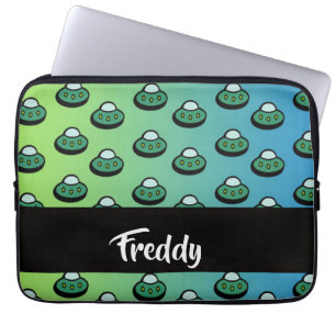 Funda Para Portátil Nombre personalizado ufo en degradado