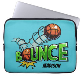 Funda Para Portátil Nombre personalizado y color BOUNCE Mangas de básq