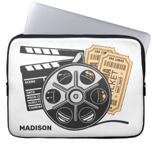 Funda Para Portátil Nombre personalizado y película de color