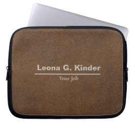 Funda Para Portátil Nombre y Profesión Personalizados Elegantes