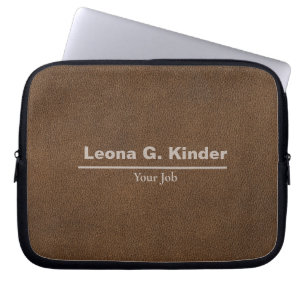 Funda Para Portátil Nombre y Profesión Personalizados Elegantes