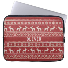 Funda Para Portátil Nordic Reindeer Christmas Personalized