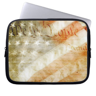 Funda Para Portátil Nosotros la bandera americana de la gente